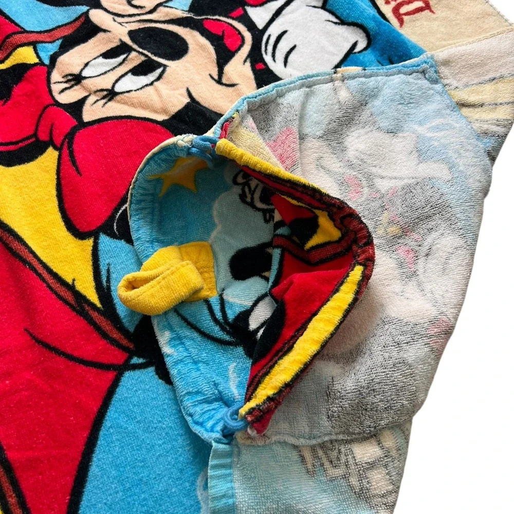 Disneyland Resort Mickey Minnie Goofy Donald Beach Towel Drawstring Backpack Bag